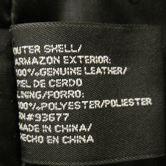 Leather Bomber Jacket Size lg/10 - Picture 5 of 7